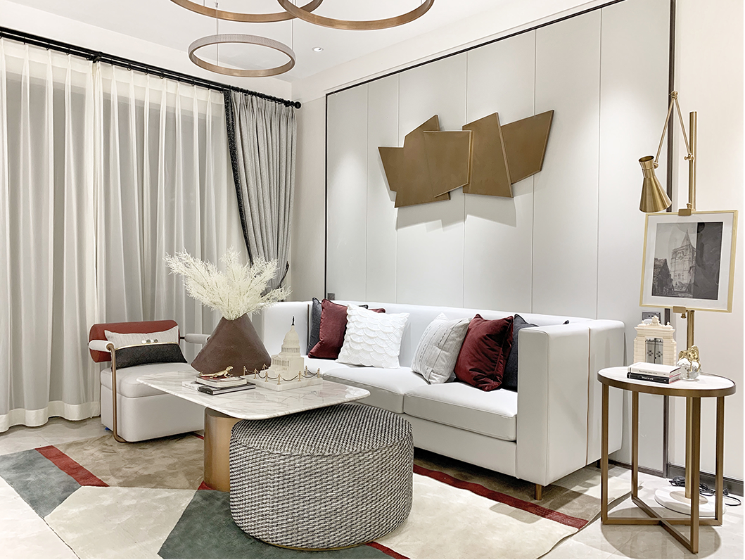 现代轻奢样板间，法式浪漫 | RED-甄红——渭南翡翠时代B户型样板房