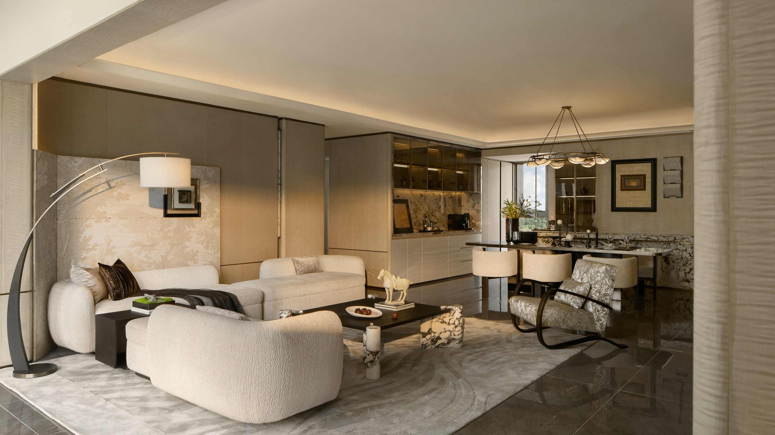 匠著 | 韶关碧桂园·天际 230㎡大平层：复古谧境，琥珀流年